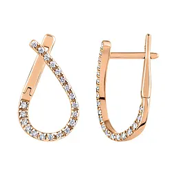 Сережки з червоного золота (з40063)