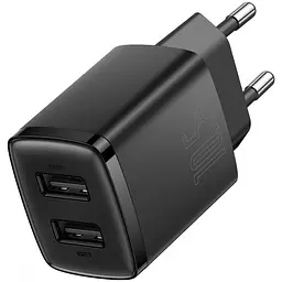 Зарядний пристрій Baseus Compact Charger 2USB 10.5W EU Black - мініатюра 4