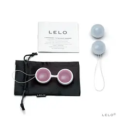 Вагінальні кульки Lelo Luna Beads Mini 3 см рожеві з блакитним - мініатюра 3