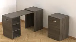 Стіл-тумба трансформер Смарт 1/2 Ferrum-decor 750x1450x600 ДСП Дуб Сонома Трюфель 16 мм (FRD-105078) - мініатюра 3