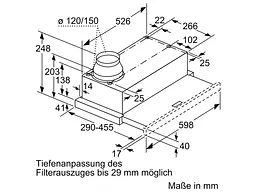Витяжка вбудована Bosch DFL064A52 - мініатюра 5