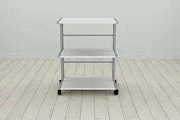 Етажерка на коліщатках Ferrum-decor Каміло 75x40x60 метал Сірий ДСП Білий 16мм (FRD-102547) - мініатюра 4