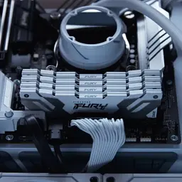 Модуль пам'яті для комп'ютера DDR5 32GB (2x16GB) 8000 MHz Renegade White Kingston Fury (ex.HyperX) (KF580C38RWK2-32) - мініатюра 7
