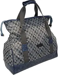 Сумка дорожня саквояж Wallaby 25 л 48х30х20 см Сірий з синім