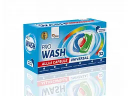 Капсули для прання PRO WASH Універсальні 32шт