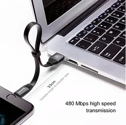 Кабель Baseus Nimble Portable USB to Lightning 0.23m Black (CALMBJ-B01) [86088] - мініатюра 6