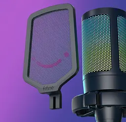 Мікрофон конденсаторний Fifine A6V-B Ampli Game RGB USB Black - мініатюра 15