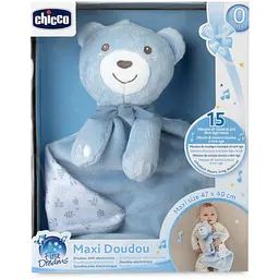 М'яка іграшка-комфортер музична Chicco Maxi Doudou блакитна (12159.20) - мініатюра 3