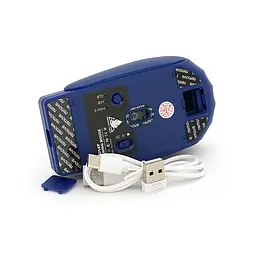 Миша бездротова JEDEL WD149, 1200/2400/3200DPI, 2.4 GHz+Bluetooth 5.0, 3.7V 500mAh, Type-C заряджання. 112x60x40 мм. White/Blue - мініатюра 4