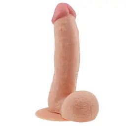 Вагінальний фалоімітатор Lovetoy The Ultra Soft Dude 20 см тілесний - мініатюра 4