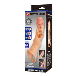 Подовжуюча насадка на член Pretty Love Extension Penis Sleeve, +7.5 см - мініатюра 8