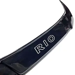Дефлектор капоту мухобійка для Kia RIO II 2005-2011 Євро кріплення Voron Glass - мініатюра 2