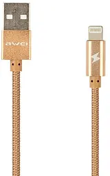 Кабель AWEI CL-300 Lightning cable 1m Gold