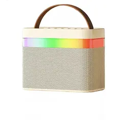 Портативна колонка K18 з мікрофоном Bluetooth USB SD FM дитяча колонка караоке блютуз колонка 5 Вт Білий - мініатюра 3