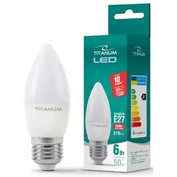 Лампочка TITANUM C37 6W E27 4100K 220V (TLС3706274) - мініатюра 2