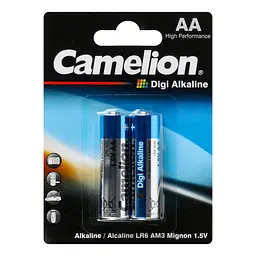 Лужні батарейки пальчикові Camelion 1,5V AA LR6-BP2DG Digi Alkaline 2 шт. (LR6-BP2DG) - мініатюра 2