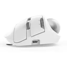 Миша бездротова Zelotes F-33 з трекболом та акумулятором White - мініатюра 2
