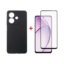 Чохол до мобільного телефона Dengos Carbon + glass Oppo A40m/A40 Black (DG-KM-159) - мініатюра 2