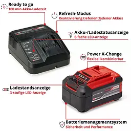 Набір акумулятора та зарядного пристрою Starter Kit PXC 18В Einhell hoz0014261 - мініатюра 10