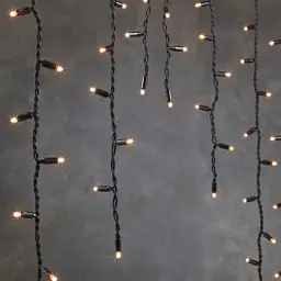 Гірлянда Luca Lighting з'єднувальна Бахрома чорна 3х0.4 м теплий білий (8711473283587)