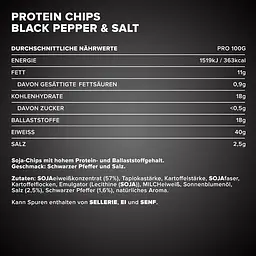 Протеїнові чипси IronMaxx Protein Chips 40 Сіль з перцем 50 г - мініатюра 2