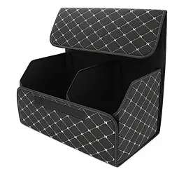 Складаний шкіряний автомобільний органайзер Voltronic CXJ-BIG-BG 540x320x300 Black-Gold - мініатюра 3