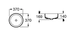 Раковина Roca Inspira Round 37x37 A327523000, Білий - мініатюра 2