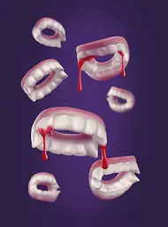 Жувальні цукерки Halloween Wednesday Werewolf Teeth Ікла Оборотня 200г - мініатюра 3