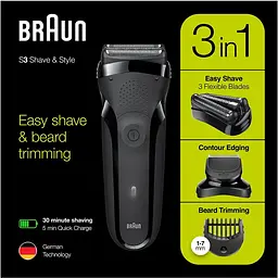 Електробритва Braun Series 3 300BT Black/Black - мініатюра 5