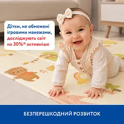 Великий двосторонній ігровий термокилимок Piccolino Лісові звірята 180х200х1 см (26000004) - мініатюра 4