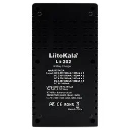Зарядний пристрій для акумуляторів Liitokala 2 Slots, Li-ion/Ni-MH/Ni-Cd/AA/ААA/AAAA/С (lii-202) - мініатюра 2