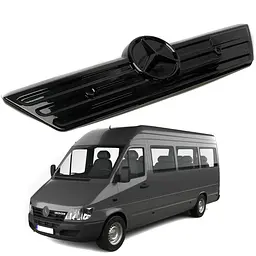 Зимова накладка на радіаторні грати Mercedes Sprinter CDI 2000-2006 / Великі грати без рамки / Глянець FLY