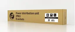 Блок розеток EnerGenie 19 1U алюм. корп., 8 розеток, 16A, 3м, чорний, вилка Schuko (EG-PDU-014)