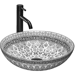 Умивальник Rea Arte накладний dark grey REA-U8002, Сірий