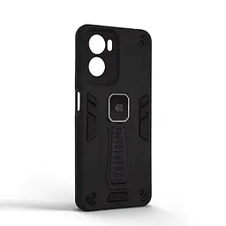 Чехол для Motorola G05/E15, Proover, черный, с подставкой и магнитом, противоударный, ударопрочный, бронированный, панель-накладка, защита всего корпуса, термополиуретан (TPU) + поликарбонат (PC), ArmorStandart (ARM85746) - мініатюра 2