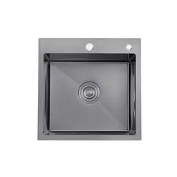 Кухонна мийка Kroner KRP Schwarze - 5050HM PVD (3,0/1,0 мм) CV022793, Чорний
