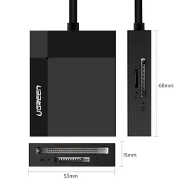 Card Reader USB 3.0 SD/TF/CF/MS 4 в 1 кабель 0.5м CR125 Ugreen - мініатюра 3