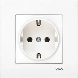 Розетка із заземленням VIKO Meridian біла (90970008-WH)