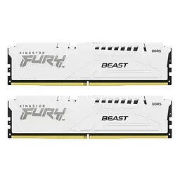 Модуль пам'яті для комп'ютера DDR5 32GB (2x16GB) 6400 MHz Beast White EXPO Kingston Fury (ex.HyperX) (KF564C32BWEK2-32)