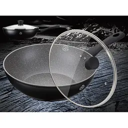 Сковорода Meisterklasse MK-1026-30 Вок black marble 30см - мініатюра 2
