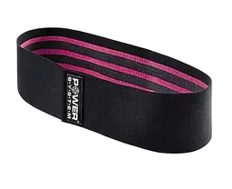 Тканева гумка для фітнесу та спорту Power System PS-4091 Booty Band LVL 1 Black/Pink (d_64 см. 18-23 кг) (4091PI-0) - мініатюра 1