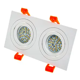 Світильник врізний поворотний Brille HDL-DT 109/2 MR16 WH 36-250