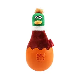 Іграшка для Собак Gigwi Egg Качка Неваляшка з пищалкою 14 см