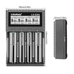 Зарядний пристрій LiitoKala Lii-CH4 для акумуляторів АА, ААА, 18650, 21700, 26650 Li-ion, Ni-MH, Ni-Cd (19422) - мініатюра 5