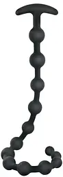 Анальний ланцюжок Black Velvets чорний силіконовий