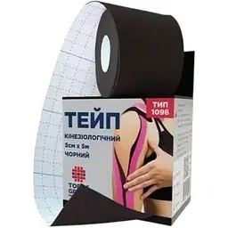 Кінезіологічний тейп Торос-Груп 5 cм x 5 м чорний