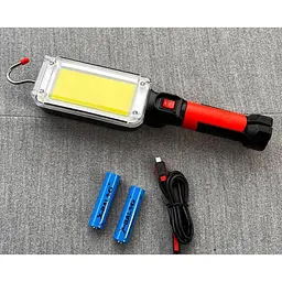 Світильник 8859 60 LED акумуляторний з гачком та магнітом лампа переноска для СТО 2x18650 - мініатюра 5
