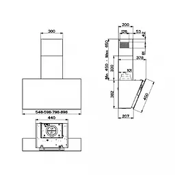Витяжка похила Faber DAISY EG6 BK A80 (110.0371.515) - мініатюра 3