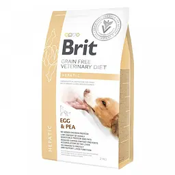 Дієтичний сухий корм Brit GF VetDiet Dog Hepatic для собак, при хворобі печінки з яйцем, горохом, бататом та гречкою 2 кг (арт.170947/528165)