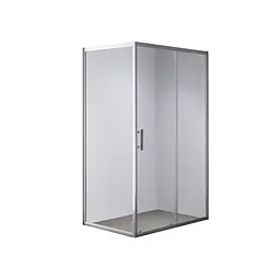 Душова кабіна без піддону Mixxus Hard SC01-120x80x185-TR хром прозоре скло 5 мм MI6912, Універсальна, прозорий, хром - мініатюра 5
